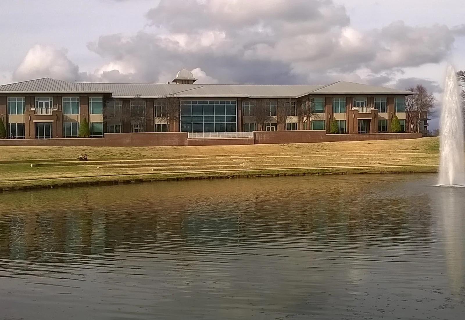 Keller City Hall viewed across the civic lake